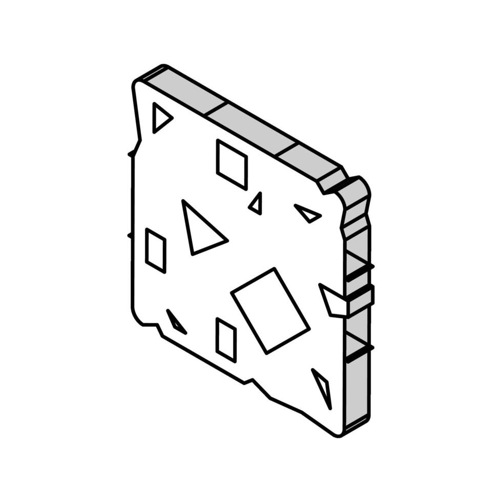 sortiert Müll Würfel isometrisch Symbol Vektor Illustration