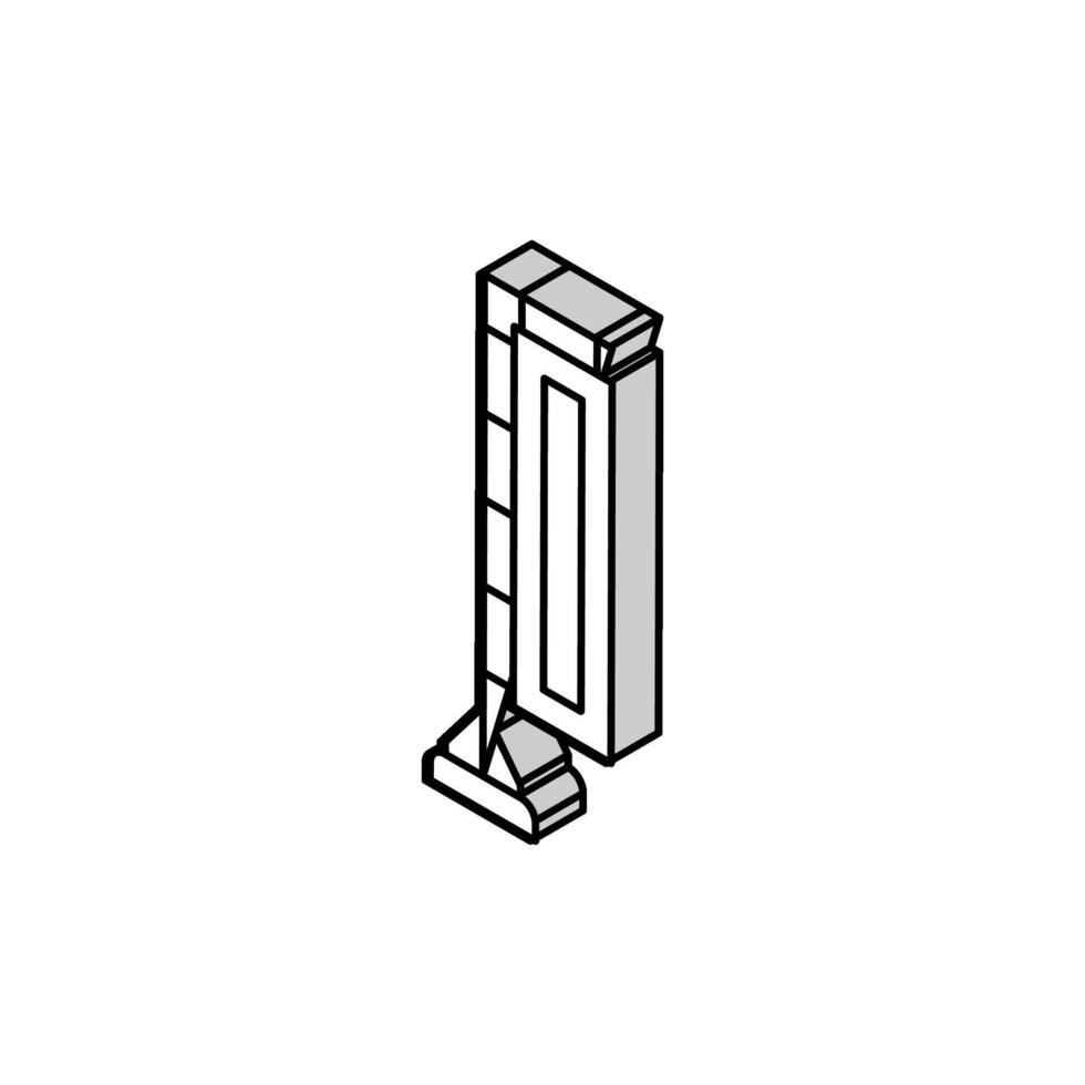 Veranstaltung Flagge isometrisch Symbol Vektor Illustration