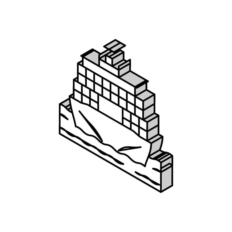 Ladung Transport Fahrzeug isometrisch Symbol Vektor Illustration