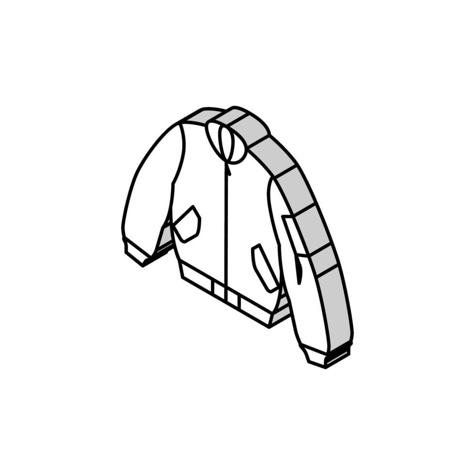 bombplan ytterkläder manlig isometrisk ikon vektor illustration
