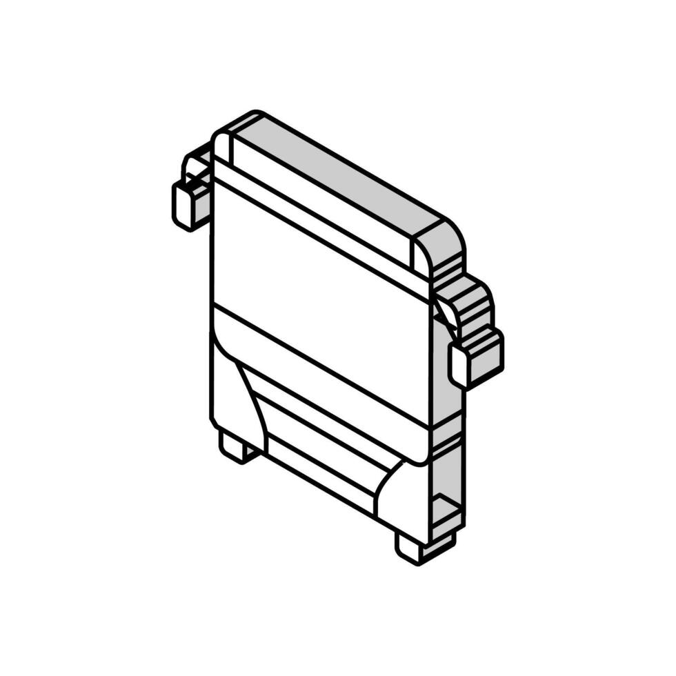 buss transport fordon isometrisk ikon vektor illustration