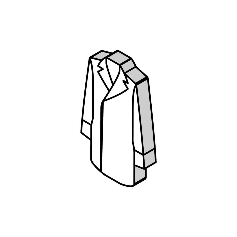 paletot ytterkläder manlig isometrisk ikon vektor illustration