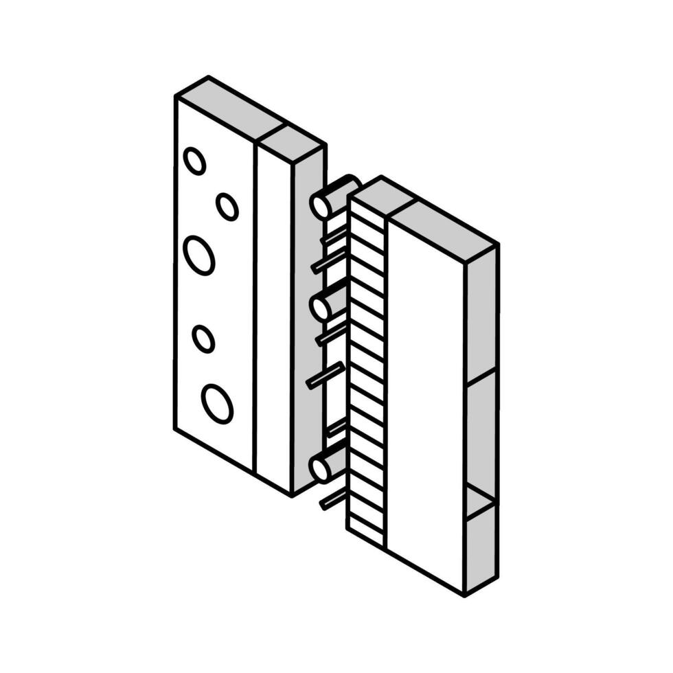 virus filtrering isometrisk ikon vektor illustration