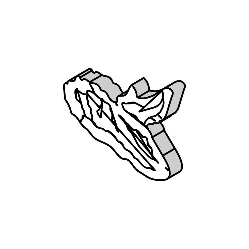 Flügel gebraten Hähnchen isometrisch Symbol Vektor Illustration