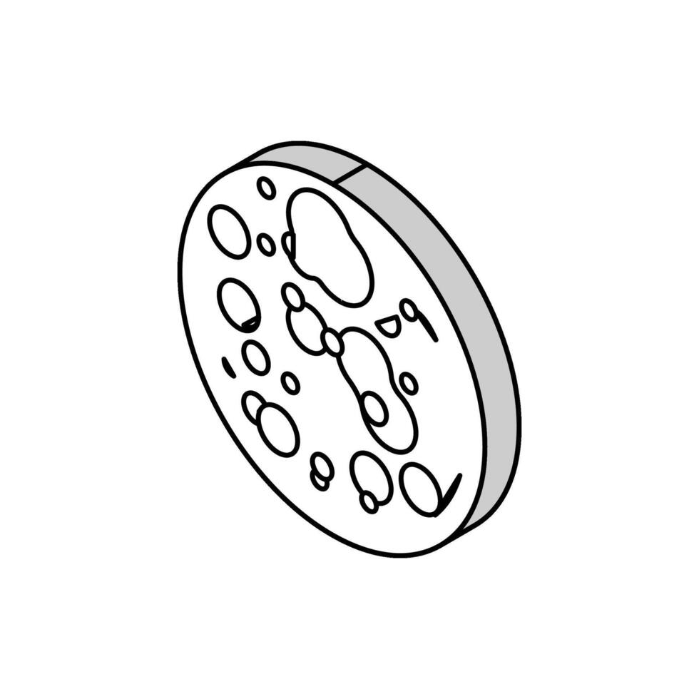 kvicksilver planet isometrisk ikon vektor illustration