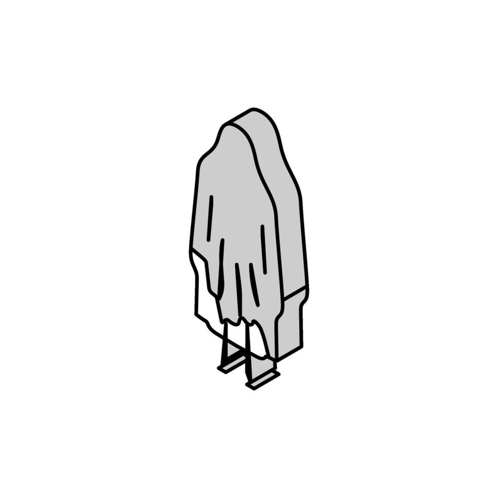 död- spöke isometrisk ikon vektor illustration