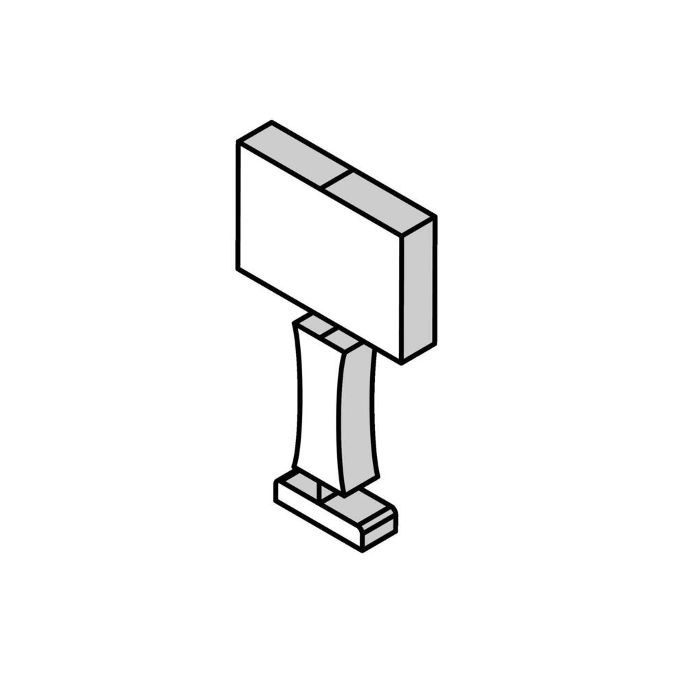 metall tabell lampa isometrisk ikon vektor illustration