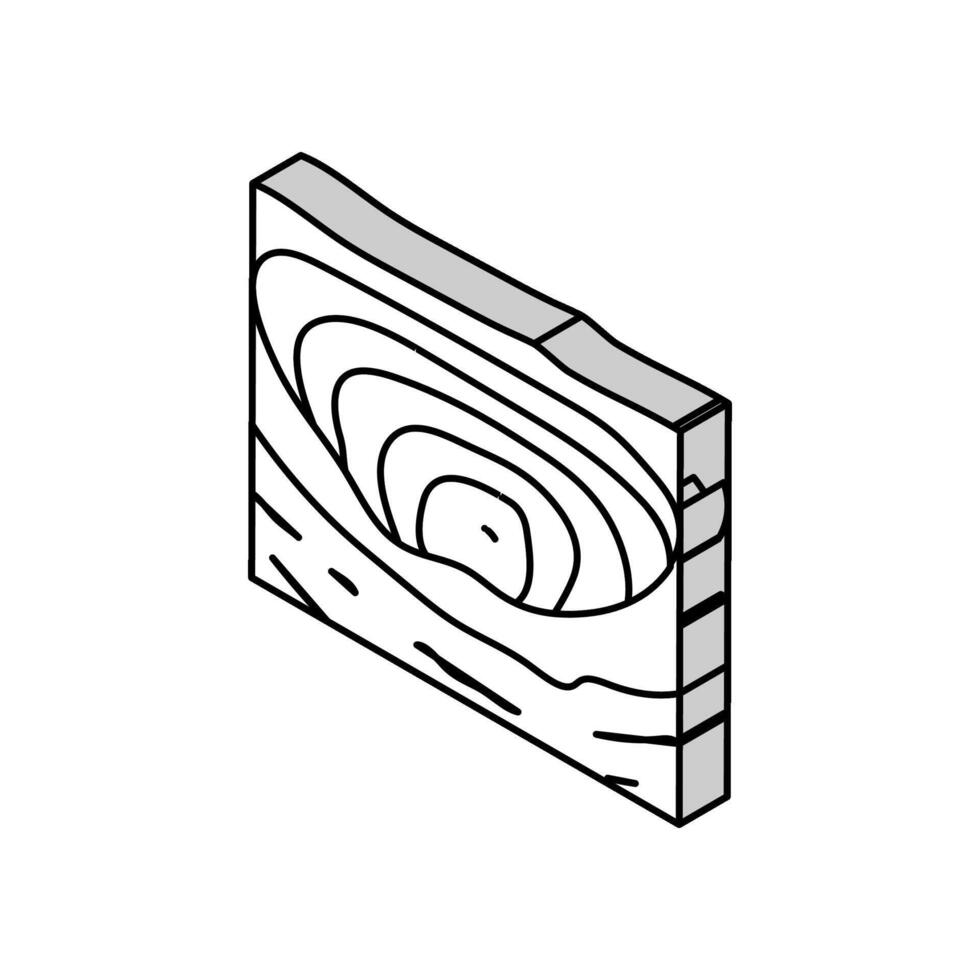 öffnen Grube Bergbau Kupfer Produktion isometrisch Symbol Vektor Illustration