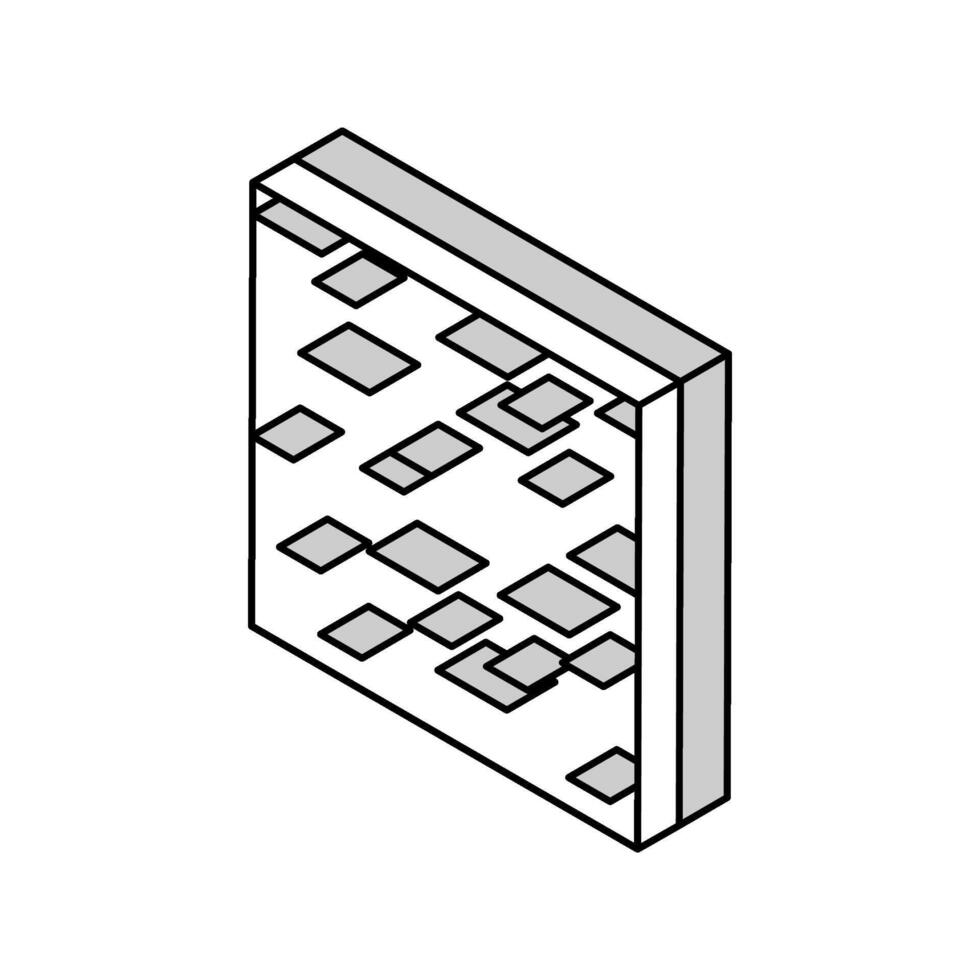 Bronze- Metall Kupfer isometrisch Symbol Vektor Illustration