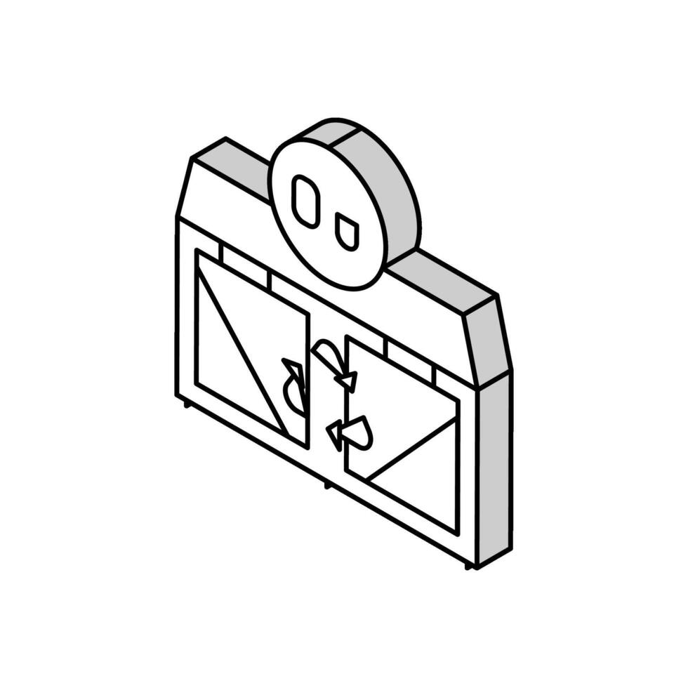 recyceln Kupfer isometrisch Symbol Vektor Illustration