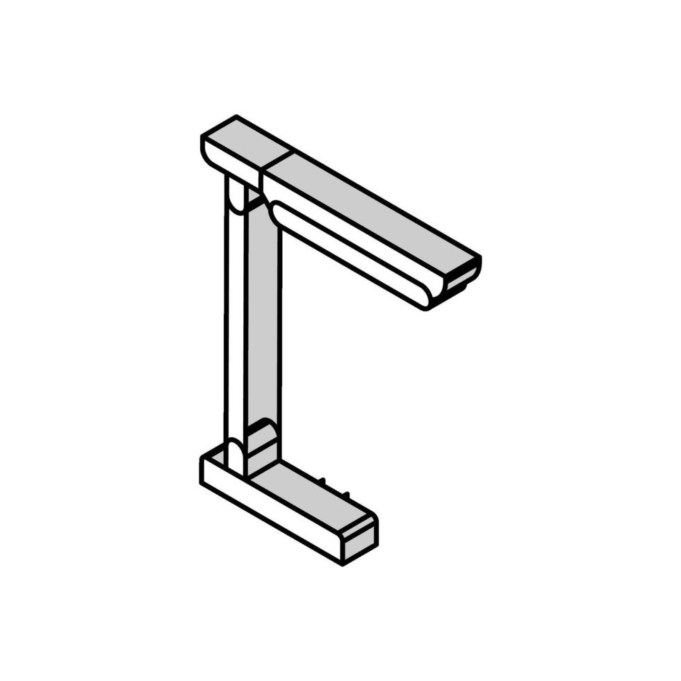 Büro Tabelle Lampe isometrisch Symbol Vektor Illustration