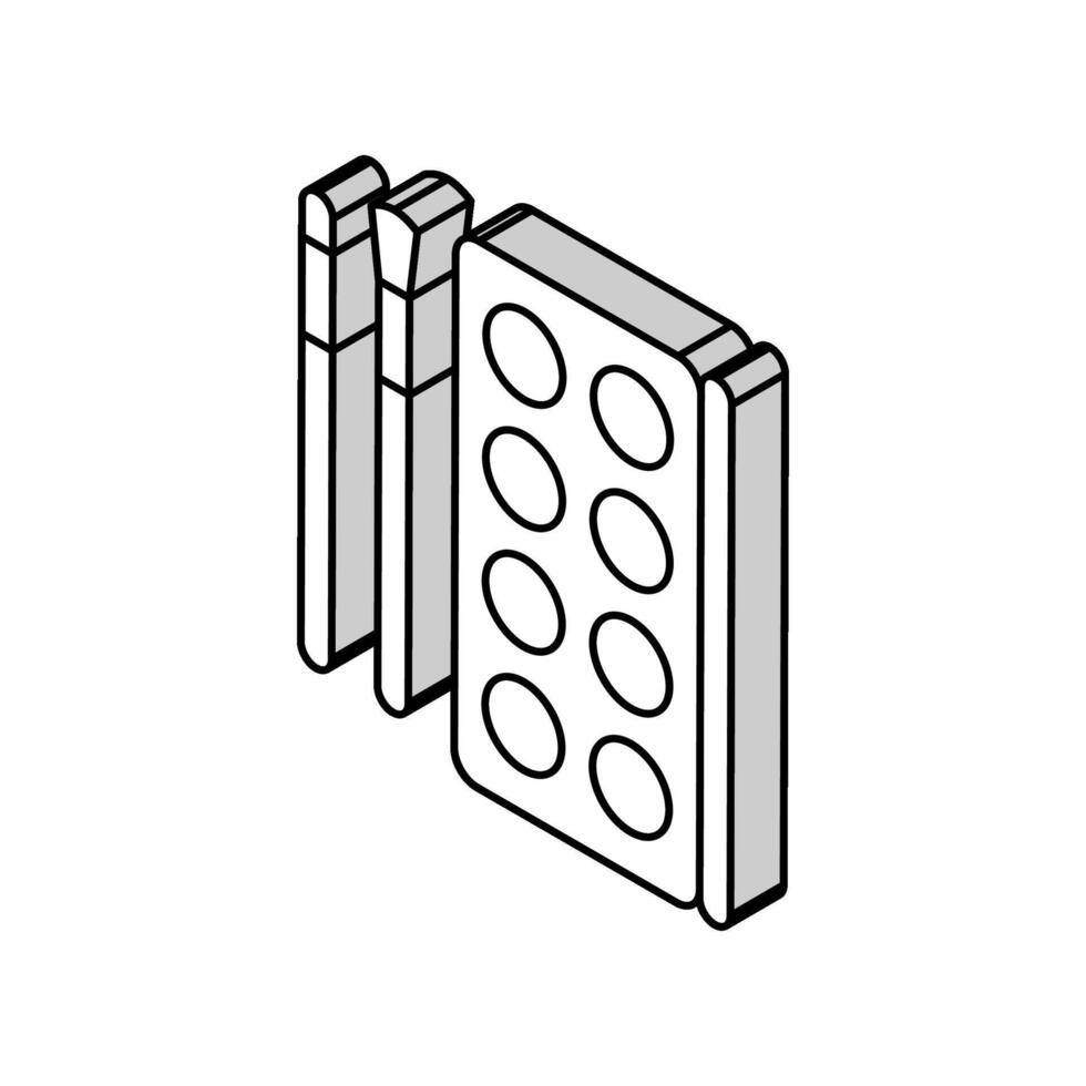 bilden Kosmetika und Werkzeuge isometrisch Symbol Vektor Illustration