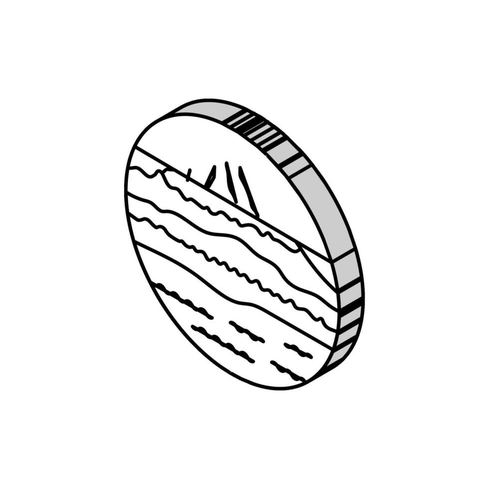 oben Berg Landschaft isometrisch Symbol Vektor Illustration