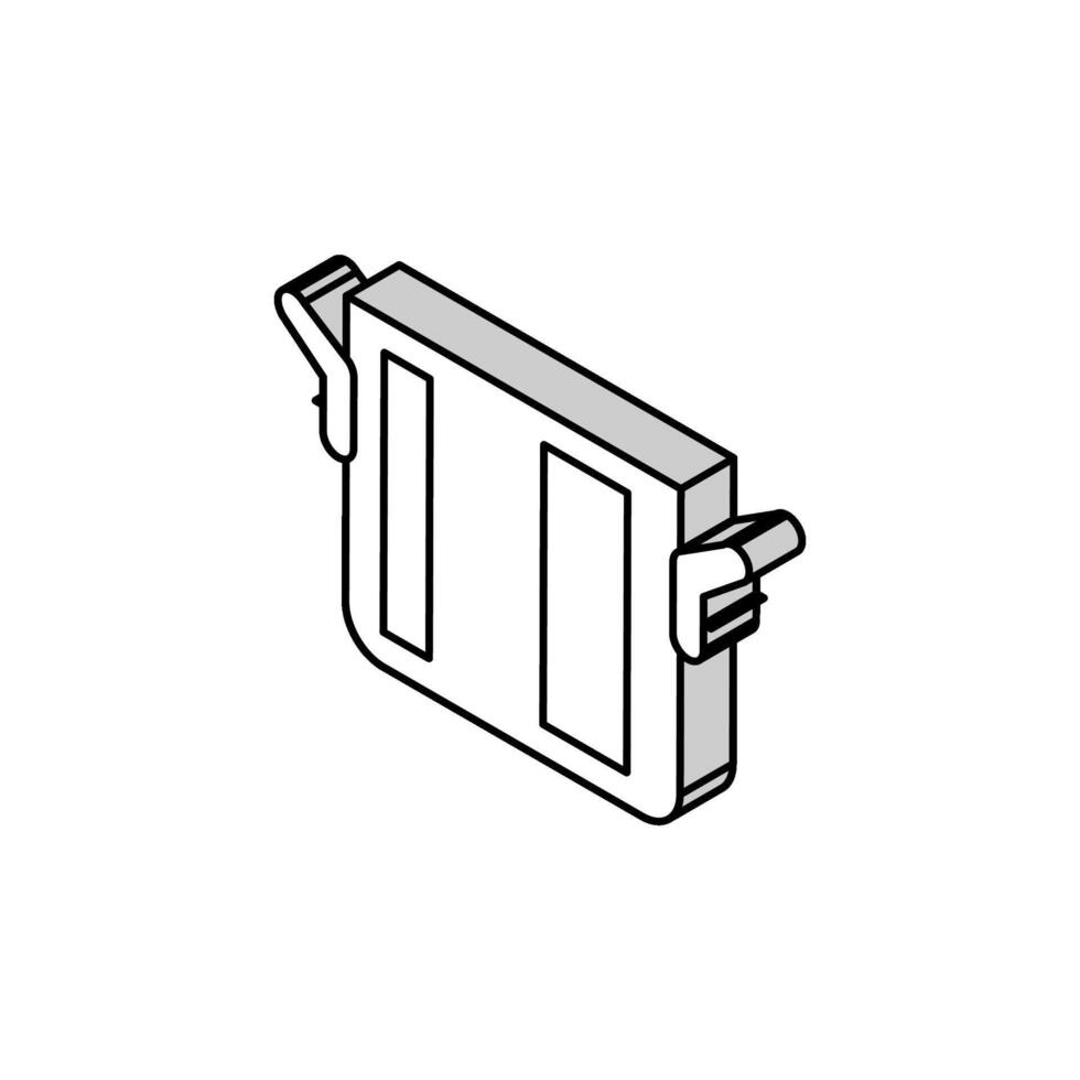 Aluminium Topf Kochen isometrisch Symbol Vektor Illustration