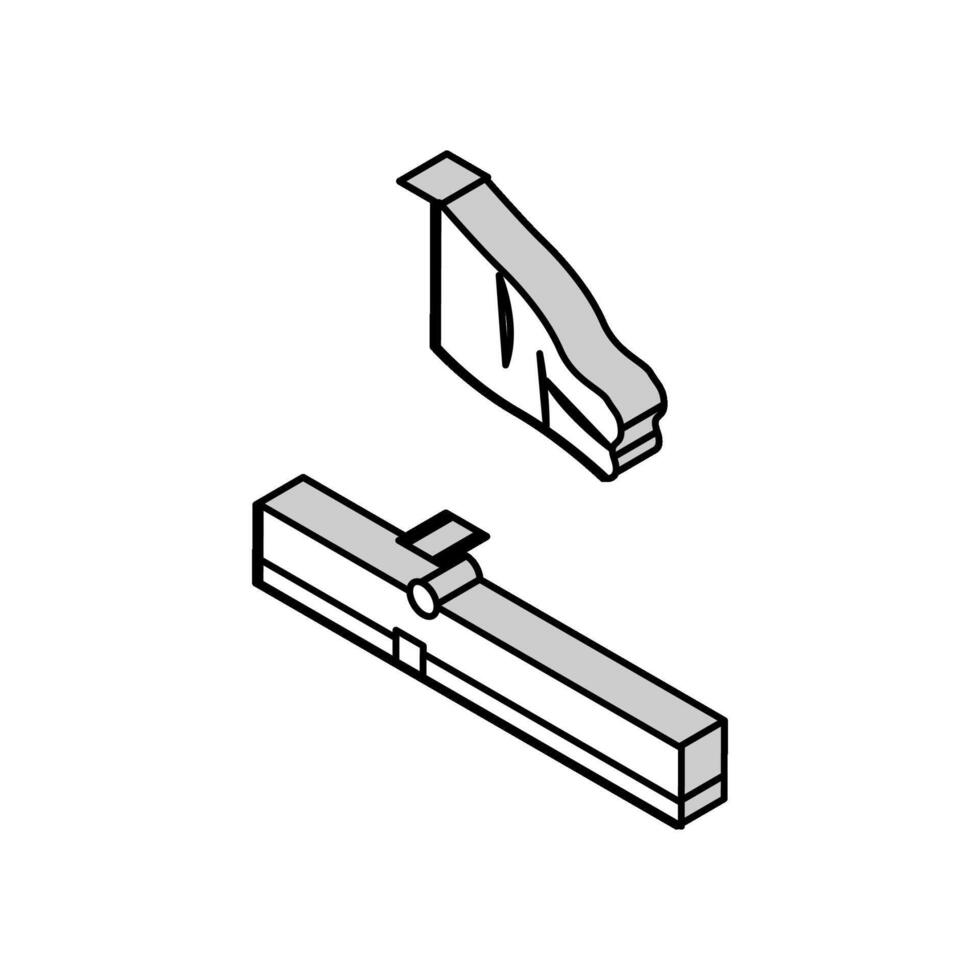 Pole Flagge isometrisch Symbol Vektor Illustration