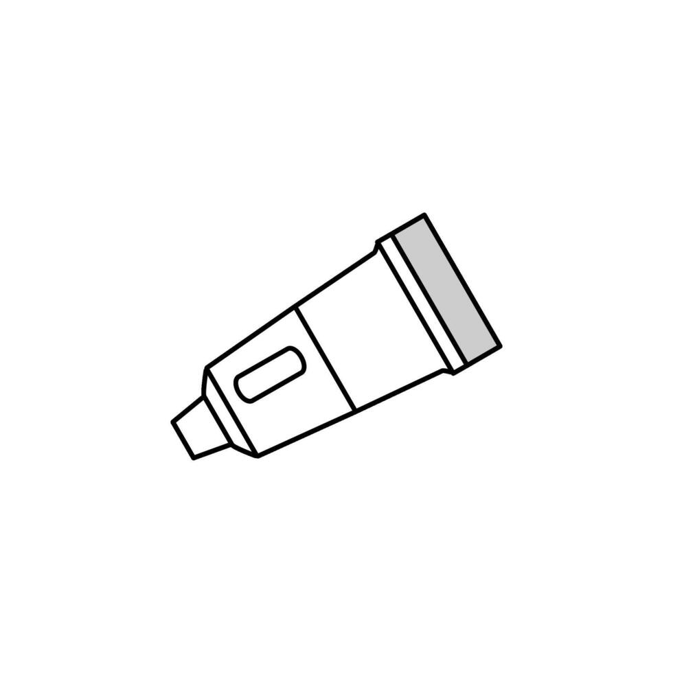 Hydrocortison Salbe zuerst Hilfe isometrisch Symbol Vektor Illustration