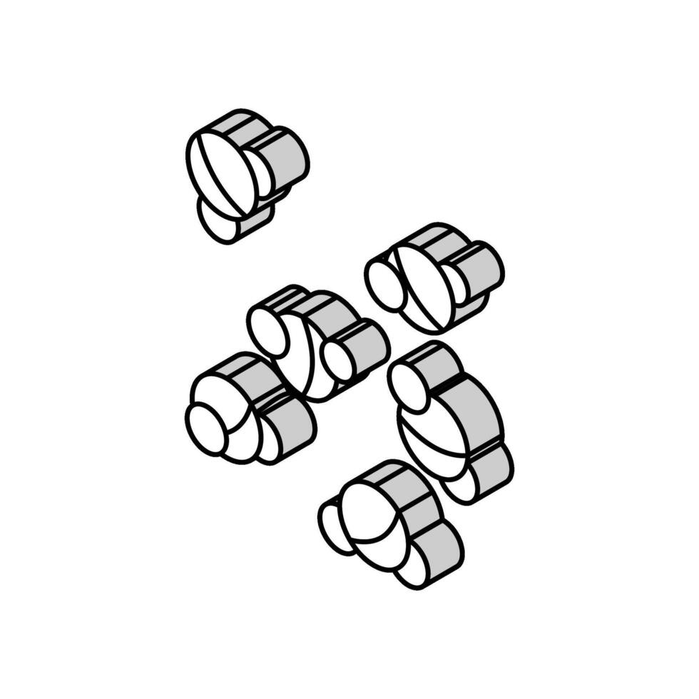 Gas Chemie isometrisch Symbol Vektor Illustration