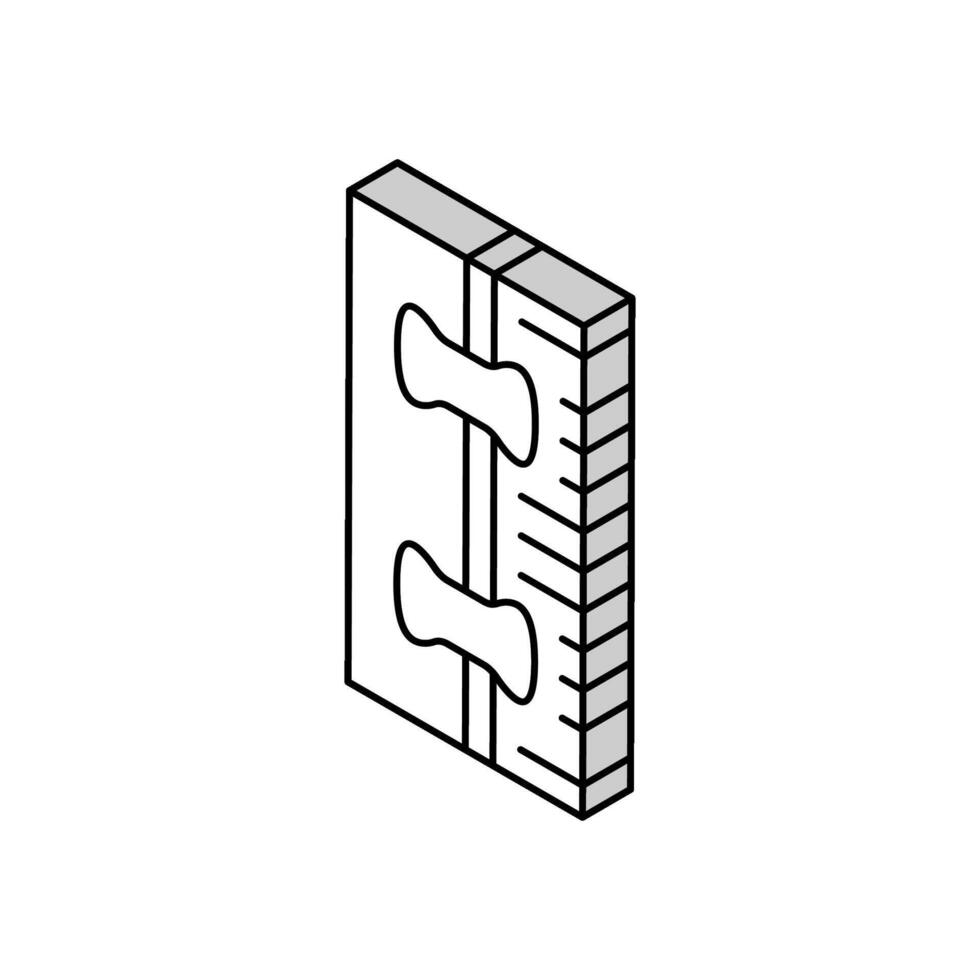 vält bandage först hjälpa isometrisk ikon vektor illustration