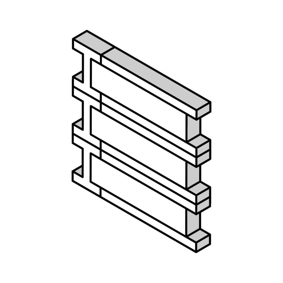 sektion stål produktion isometrisk ikon vektor illustration