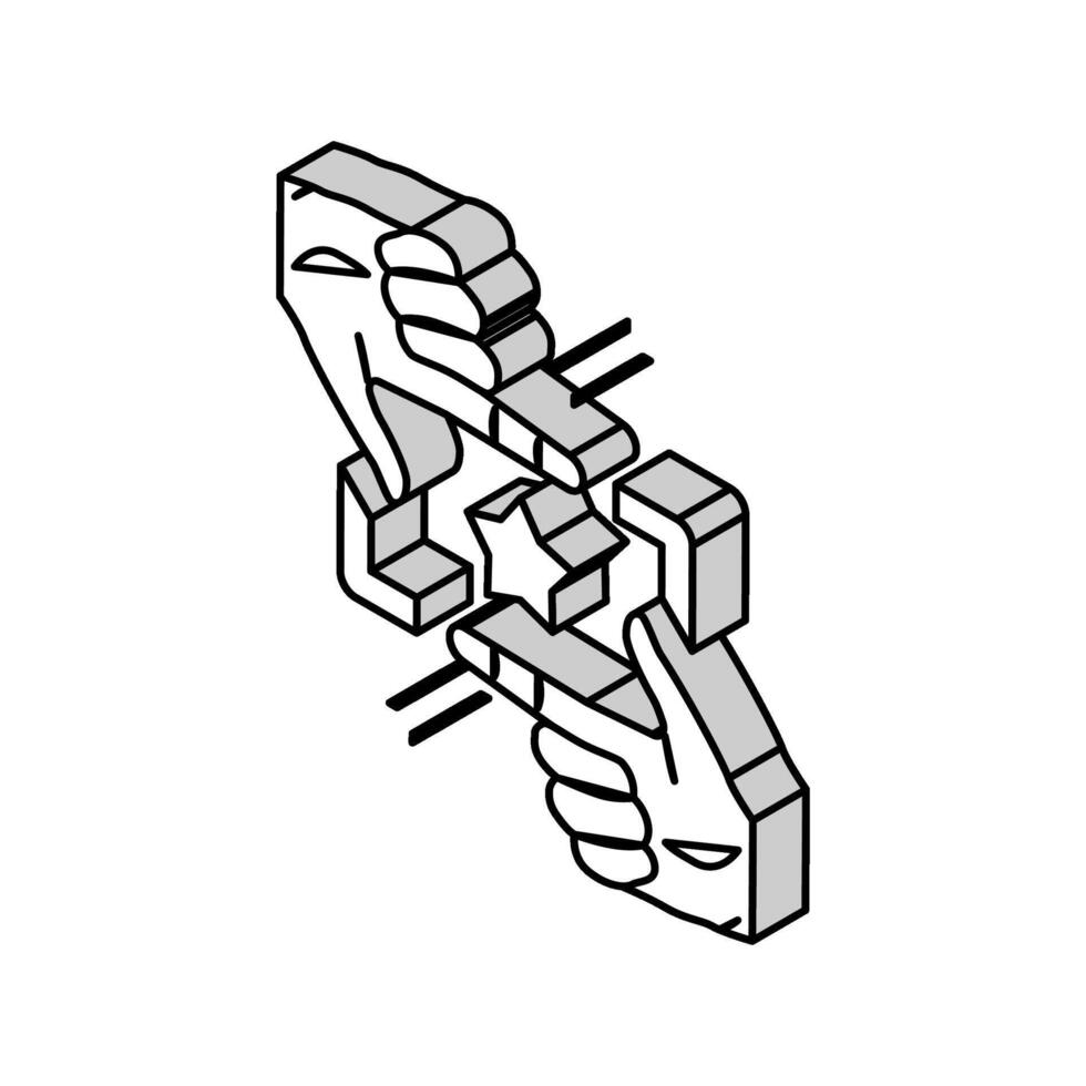 pflegen Fokus isometrisch Symbol Vektor Illustration