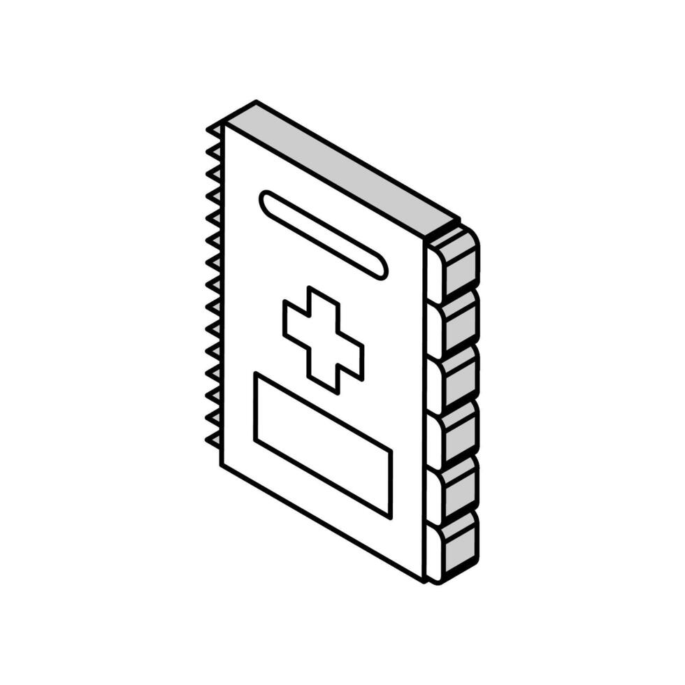 Notfall zuerst Hilfe leiten zuerst Hilfe isometrisch Symbol Vektor Illustration