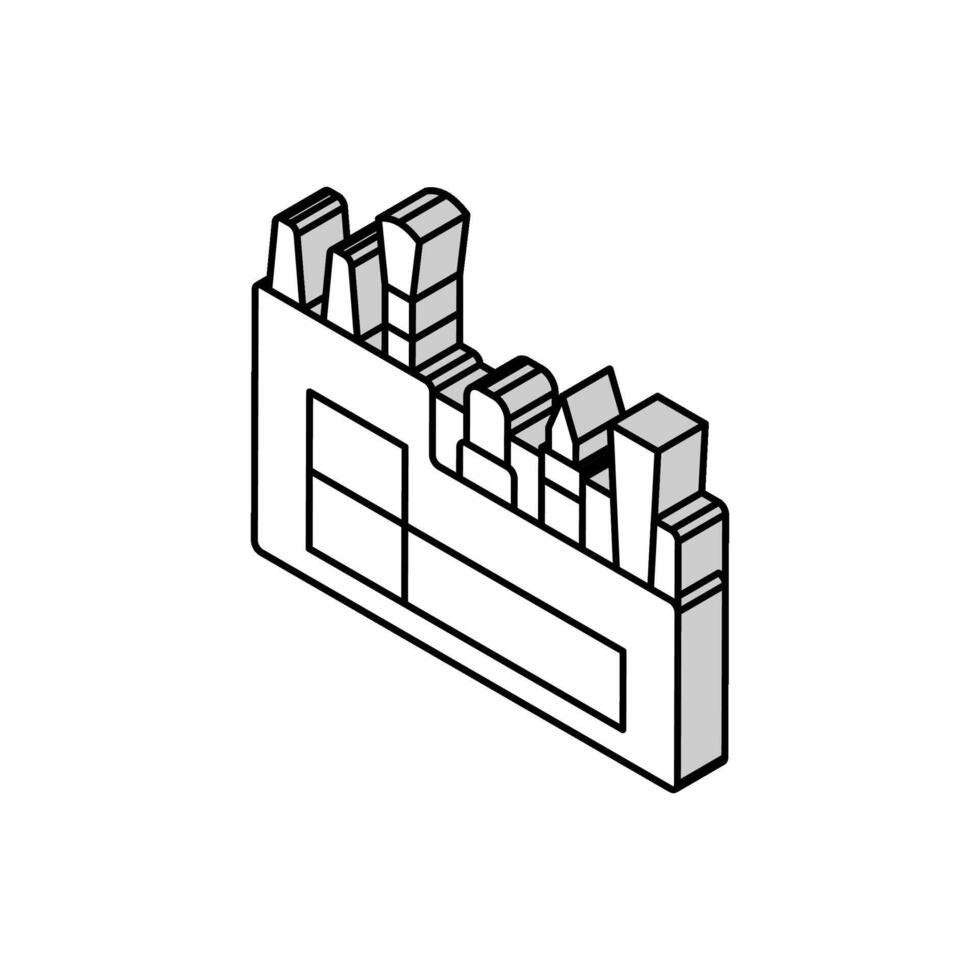 smink arrangör badrum interiör isometrisk ikon vektor illustration