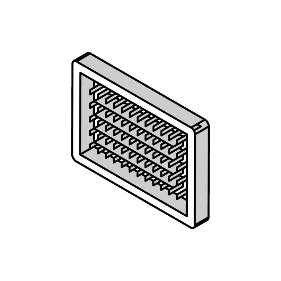 Chenille Teppich Zuhause Innere isometrisch Symbol Vektor Illustration