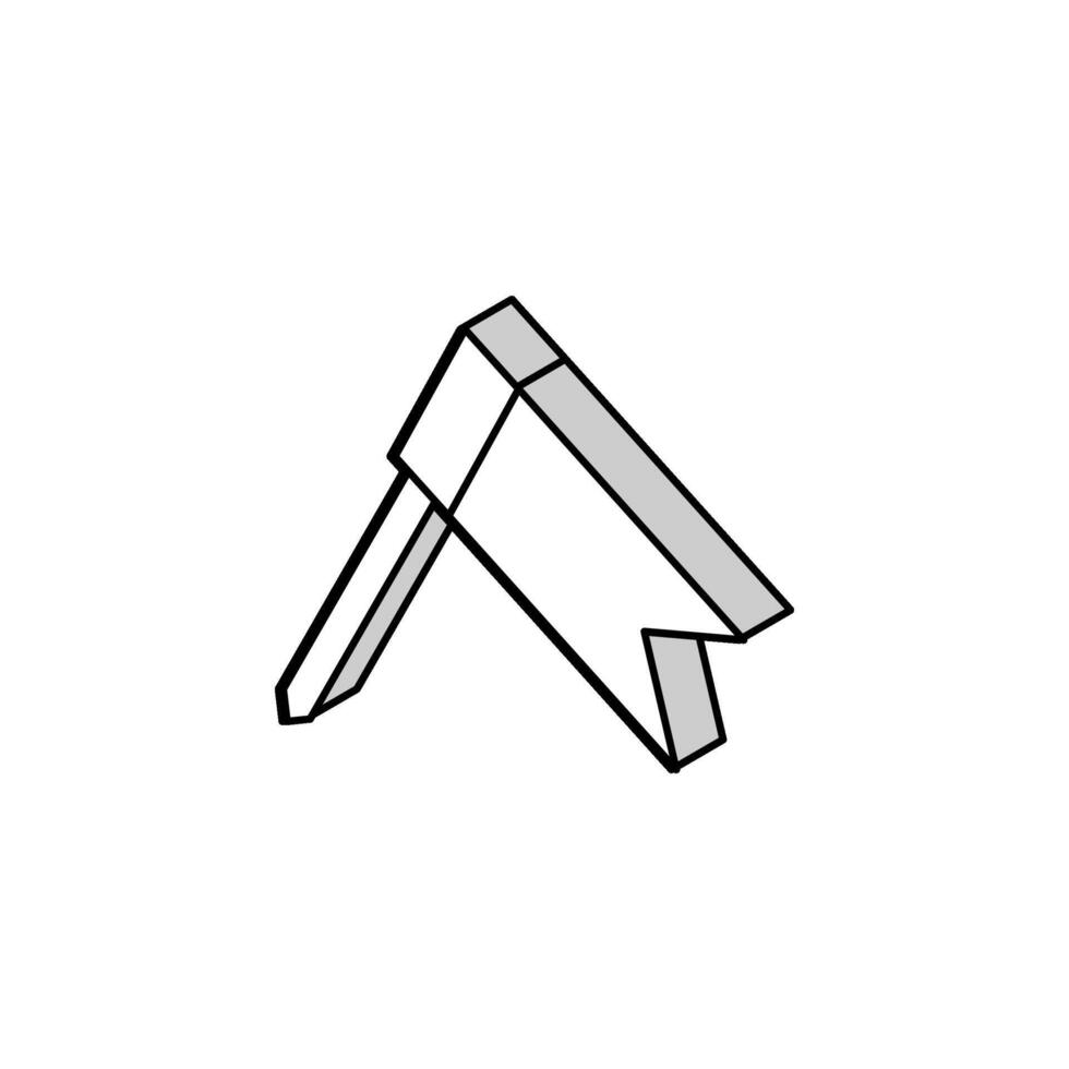 Stift Flagge isometrisch Symbol Vektor Illustration