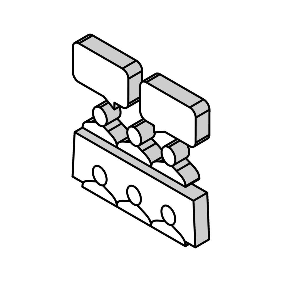 affärsmöte färg ikon vektor färg illustration