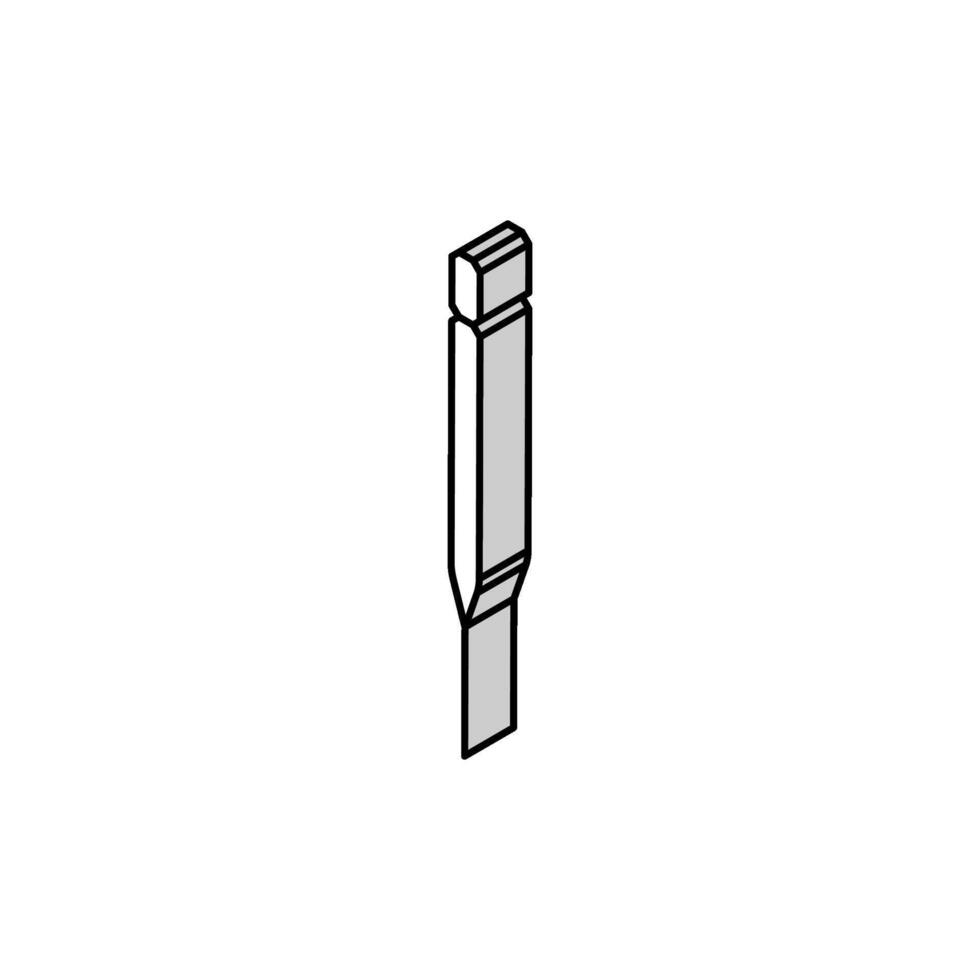 pastör pipett kemisk glas labb isometrisk ikon vektor illustration