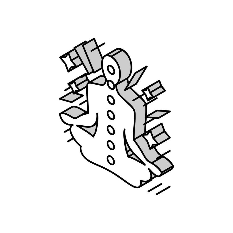 Achtsamkeit Meditation Yoga isometrisch Symbol Vektor Illustration