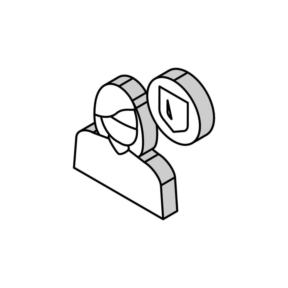 förebyggande medicin specialist isometrisk ikon vektor illustration