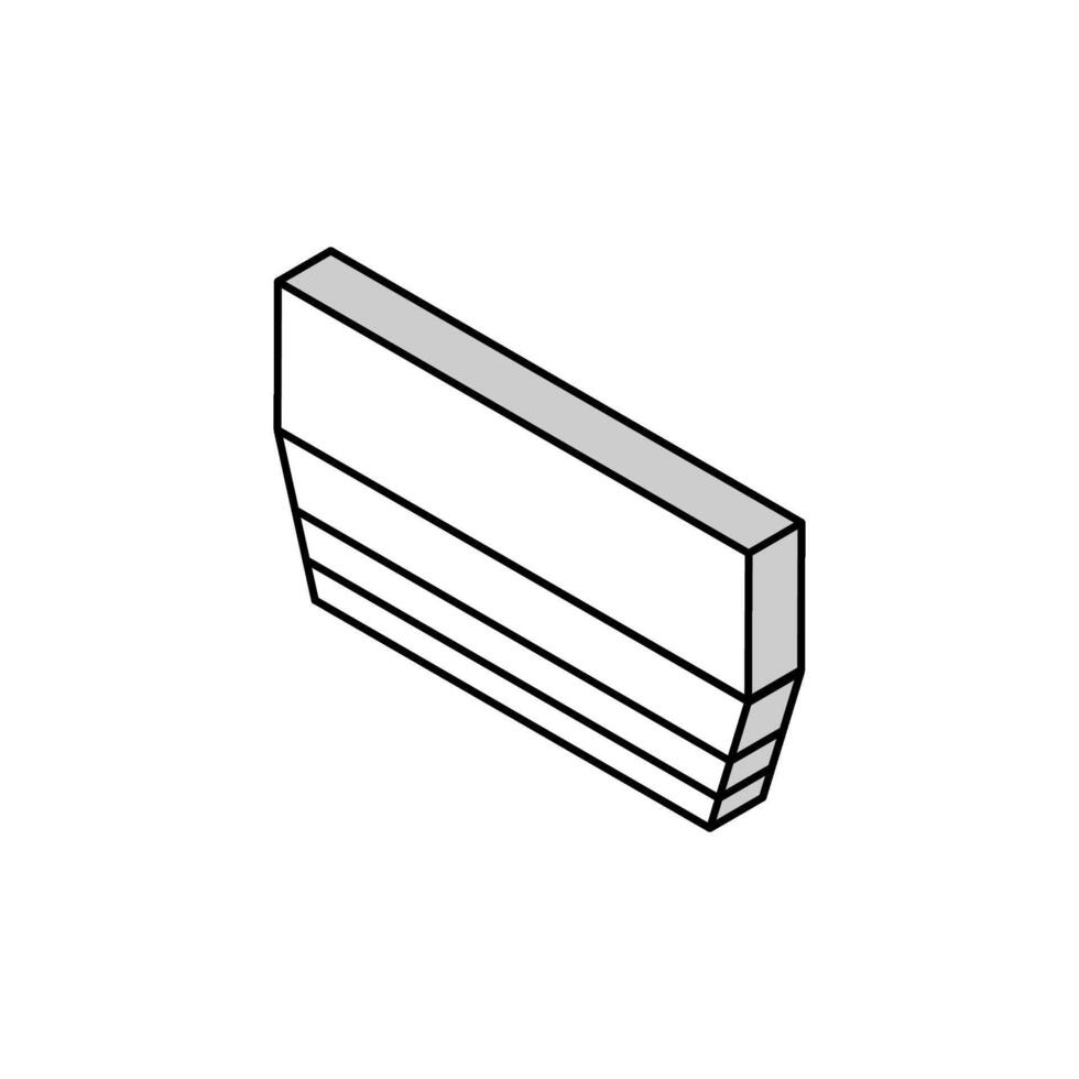 Truhe von Schubladen oben Aussicht isometrisch Symbol Vektor Illustration