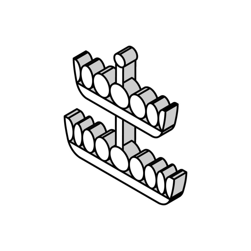 frukt korg Hem interiör isometrisk ikon vektor illustration