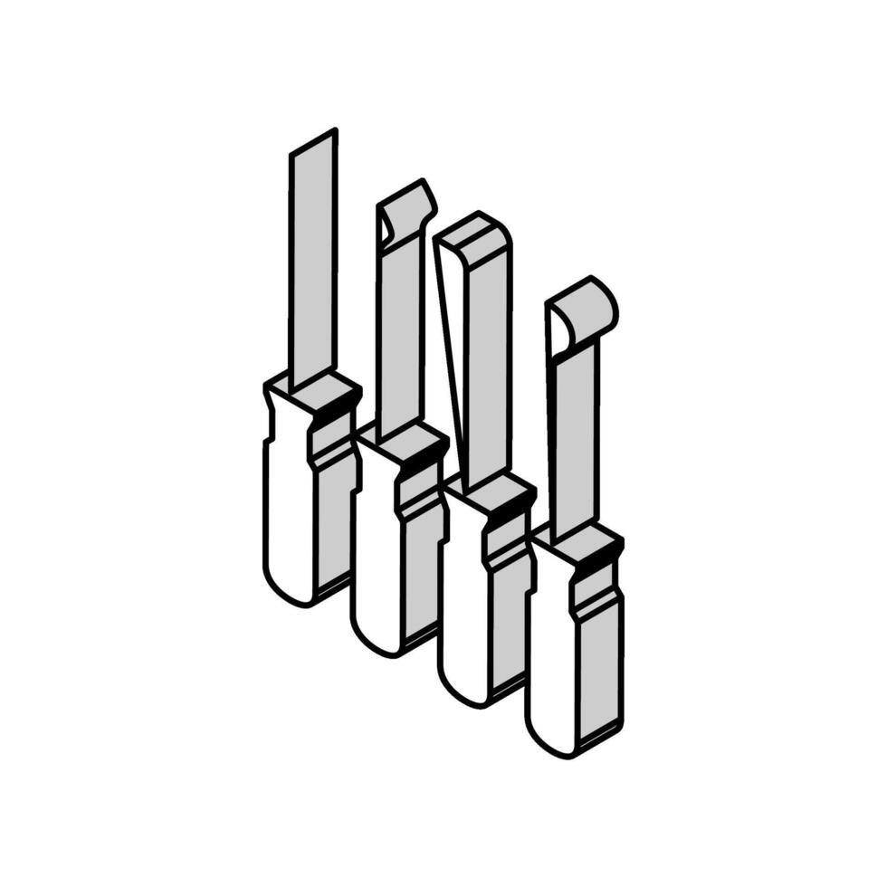 plocka och krok garage verktyg isometrisk ikon vektor illustration