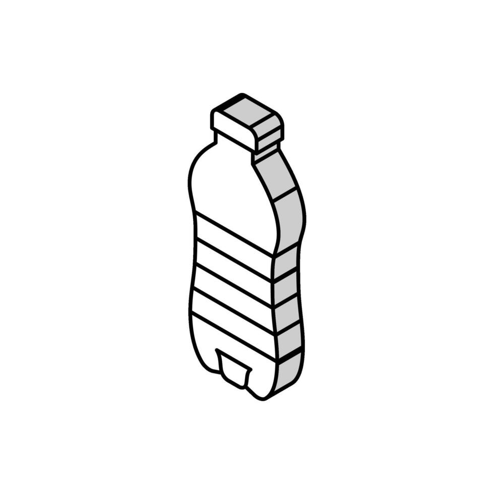 Mineral Wasser Plastik Flasche isometrisch Symbol Vektor Illustration