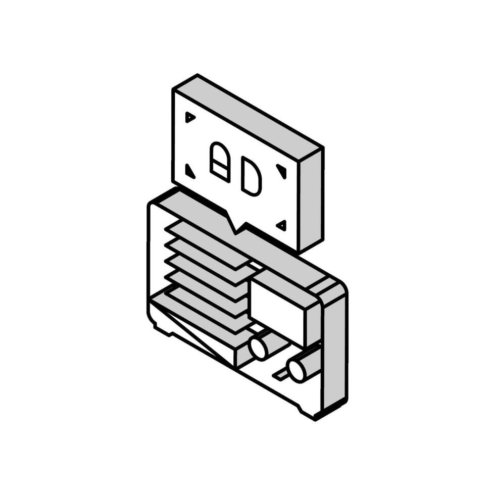 radio reklam isometrisk ikon vektor illustration