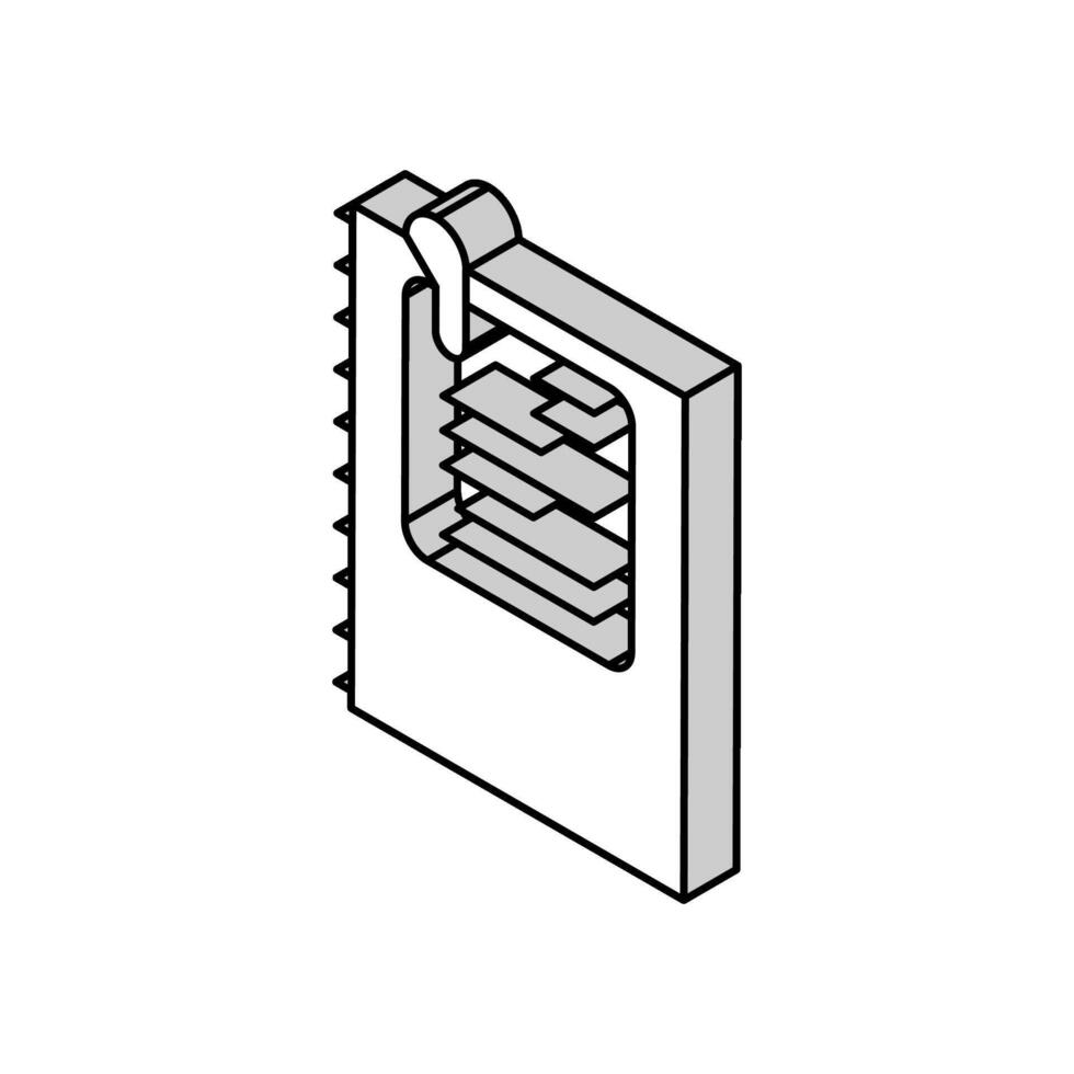 Hinweis dokumentieren Papier isometrisch Symbol Vektor Illustration