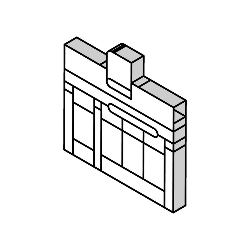 Buchgeschäft Geschäft isometrisch Symbol Vektor Illustration