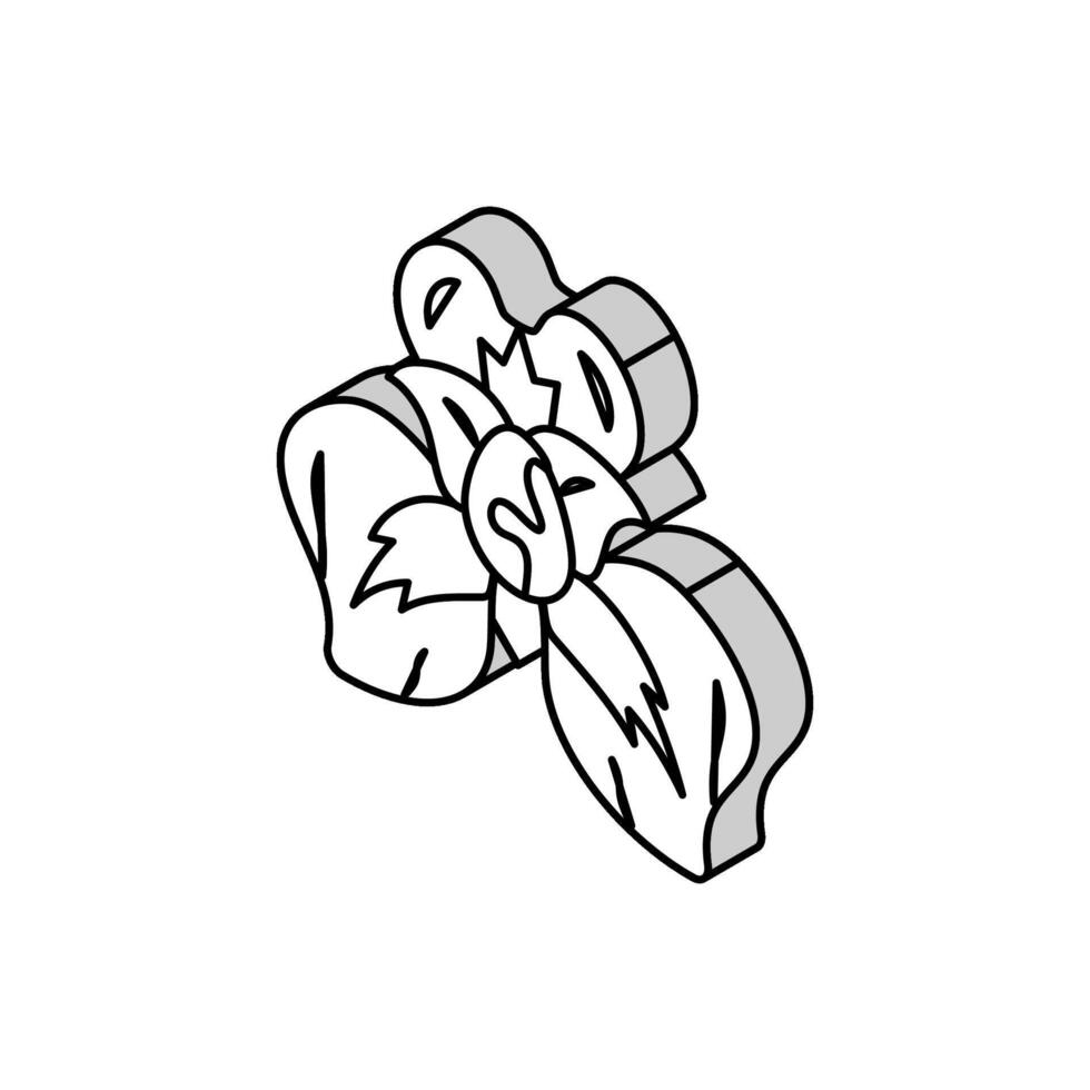 iris blomma vår isometrisk ikon vektor illustration