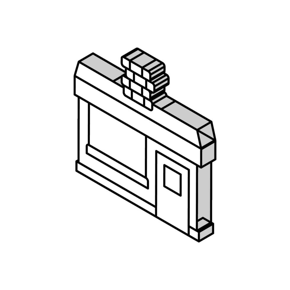 Nächstenliebe Geschäft isometrisch Symbol Vektor Illustration