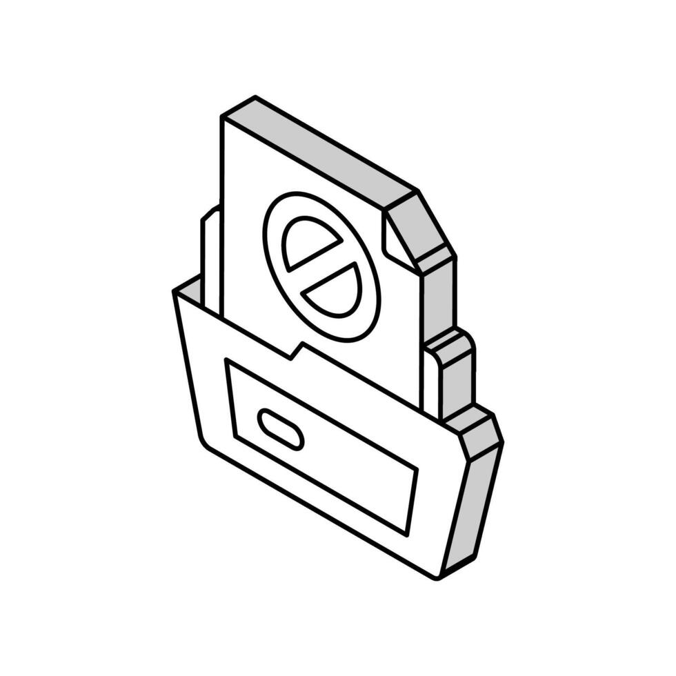 förslag avvisade isometrisk ikon vektor illustration