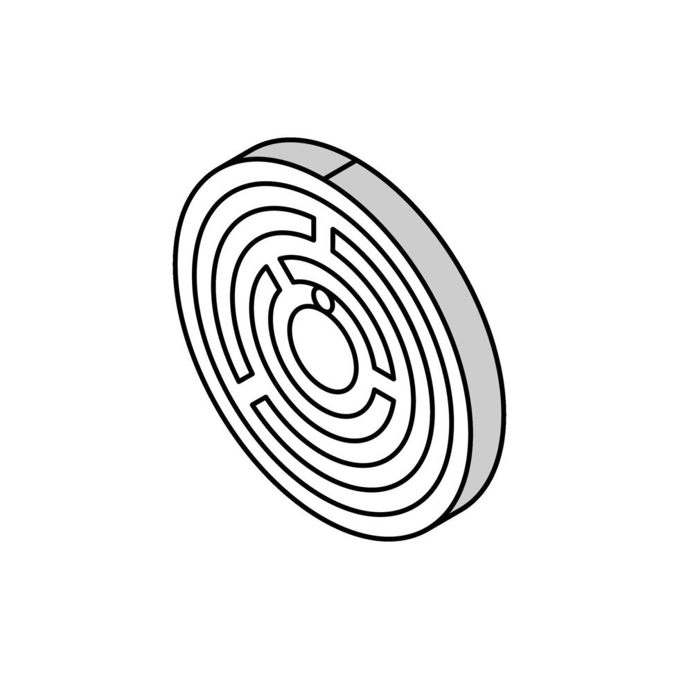 Labyrinth Spiel isometrisch Symbol Vektor Illustration