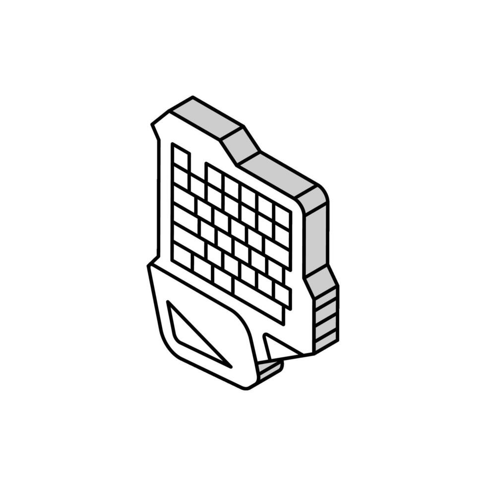 tangentbord gaming pc isometrisk ikon vektor illustration