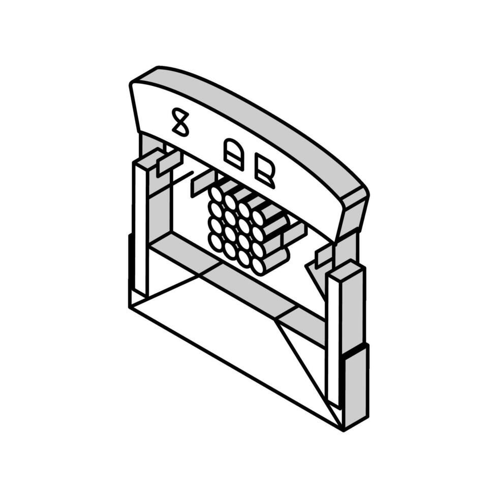 Start fordon hastighet bil isometrisk ikon vektor illustration