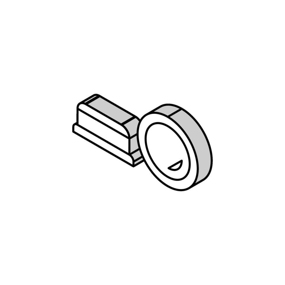 Stoßstange Möbel Hardware- passend zu isometrisch Symbol Vektor Illustration