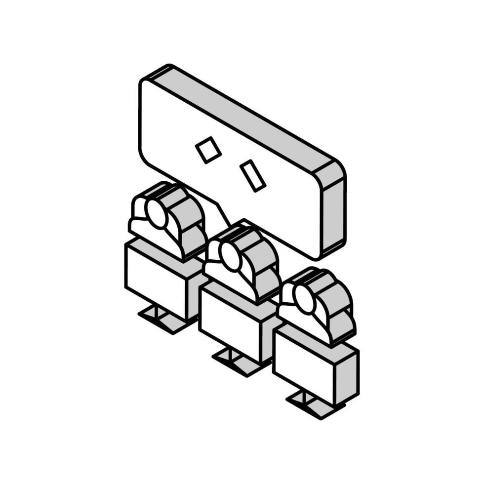 Cyber Sport Mannschaft isometrisch Symbol Vektor Illustration