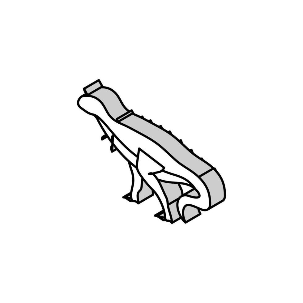 carnotaurus dinosaurie djur- isometrisk ikon vektor illustration