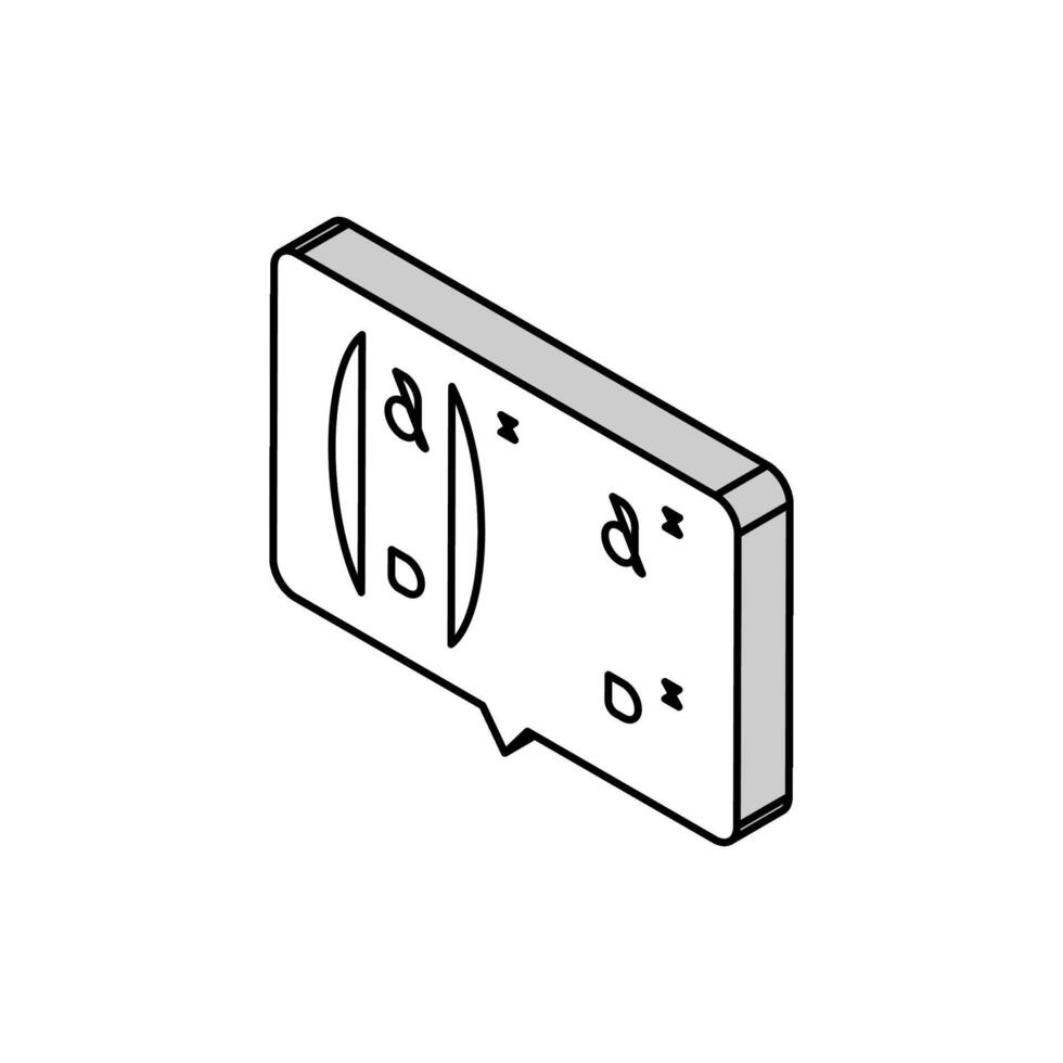 formel matematik vetenskap utbildning isometrisk ikon vektor illustration