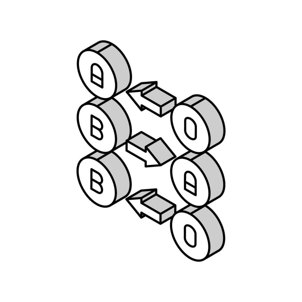 logik matematik vetenskap utbildning isometrisk ikon vektor illustration